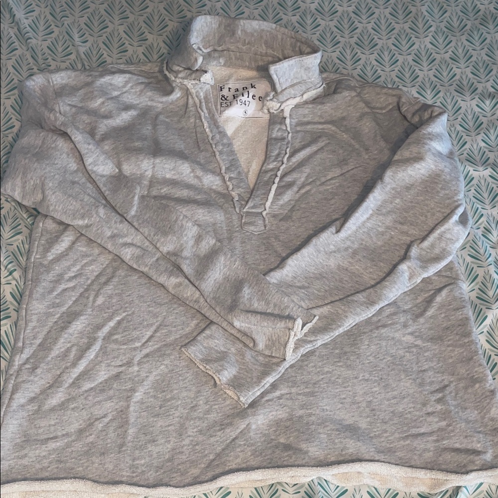 Frank & Eileen Light Gray Zip Up Sweater